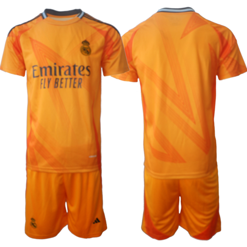 Men 2024-2025 Club Real Madrid away orange blank Soccer Jersey